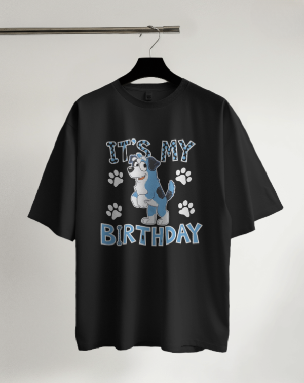 Funny Dog Birthday T-Shirt for Dog Lovers – It's My Birthday Party Graphic Tee with Cute Paw Prints for Men & Women